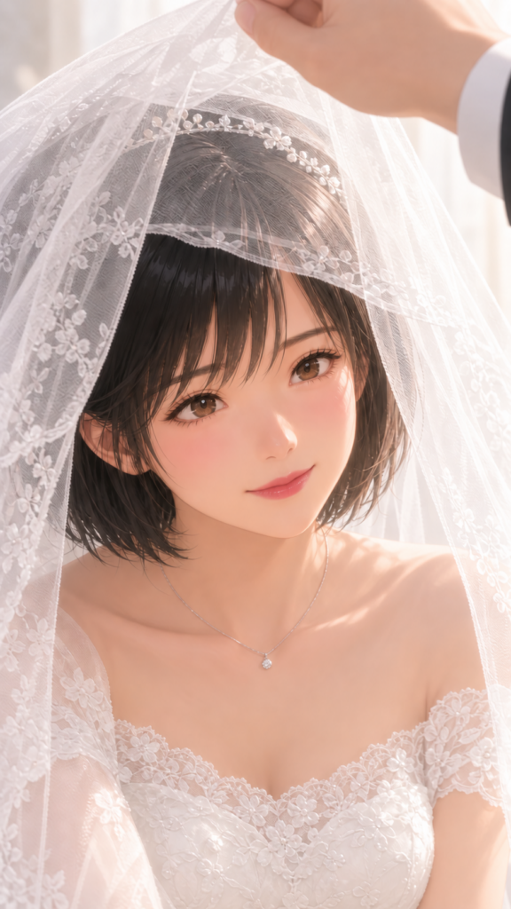 ウェディングドレス姿でキスをする直前の夢を見るMia